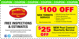 Top coupon including 10% off : Online Discounts Palmetto Exterminators Pest Control