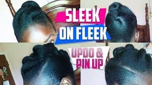 Pin up hairstyles for black women | hairstylo image source : Sleekest Pin Up Natural Hairstyle For Short To Medium Length Hair Updo Youtube