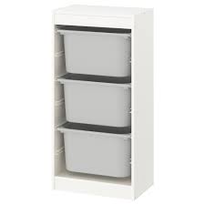 Trofast Combinacion De Almacenaje Con Cajas Blanco Gris Ikea Cajas De Plastico Cajas Ikea
