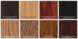 General Finishes Pro Floor Stain Color Swatch Chart For