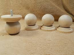 Hard Wood Wooden Unfinished Bun Bunn Feet W Screw Furniture Stool Legs Lot Of 4 Wood Furniture Legs Wooden Staining Furniture