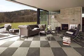 Extra large floor tile in a modern living room. Living Room Tiles Design Ideas And Inspiration Porcel Thin