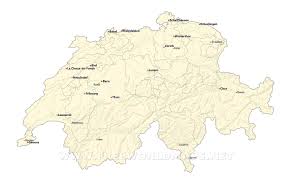 Map of switzerland, satellite view. Switzerland Political Map