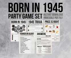 Use it or lose it they say, and that is certainly true when it comes to cognitive ability. Born In 1945 75th Birthday Party Games 1945 Trivia Games Etsy 75th Birthday Parties 40th Birthday Party Games Anniversary Party Games