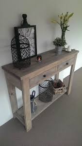 Accented with blackened metal legs with scroll design. New Handmade Rustic Hall Table Beach House X2f Rustic X2f French Provincial Style X2f Sofa Table X2f Console New U Hall Table Hall Table Decor Entry Table