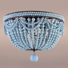 Flush mount lighting systems are appropriate for rooms with low ceilings. Retro Farmhouse Beunruhigte Holzperle 3 Licht Kuppelformige Unterputz Deckenleuchte In Blau In 2021 Beaded Light Fixture Ceiling Lights Flush Mount Ceiling Lights