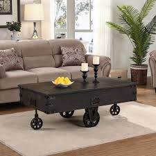 Early 1900's reclaimed factory cart coffee tables. Factory Farmhouse Coffee Cart Table On Sale Overstock 27982473 Rustic Espresso