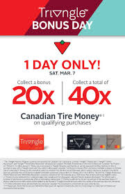 Customers can use canadian tire money to buy anything in the store. Visit A Canadian Tire In Muskoka On Sat March 7 For A Triangle Bonus Day Muskoka411 Com