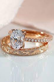 36 Rose Gold Wedding Rings You Ll Fall In Love With Wedding Forward Diamond Wedding Rings Wedding Rings Rose Gold Dream Engagement Rings
