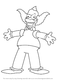 Coloring pages husky with traceable printing coloring page dog. How To Draw Krusty The Clown From The Simpsons Drawingtutorials101 Com Simpsons Drawings Krusty The Clown Graffiti Style Art