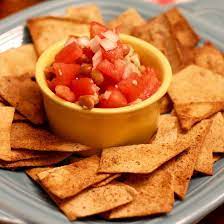 Homemade Mexican Salsa Baked Flatbread Chips Recipe Flatout Recipes Tortilla Chip Recipe Homemade Mexican Salsa