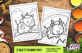 The spruce / evan polenghi these turkey coloring pages will get all the kids excited. Cute Kawaii Cow Coloring Pages Grafico Por Jocularityart Creative Fabrica
