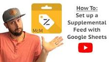How To Add a Supplemental Feed with Google Sheets for Google ...