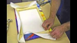 A simple guide on how to wrap a canvas print around a stretched woodenframe using simple canvas stretching tools Permajet Guide On How To Wrap A Canvas Print Youtube