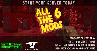 Browse and download minecraft modded servers by the planet minecraft community. Curse All The Mods 6 Server Hosting Rental Stickypiston