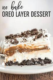 No Bake Heavenly Oreo Dessert Brown Eyed Baker Recipe Oreo Layer Dessert Desserts Layered Desserts