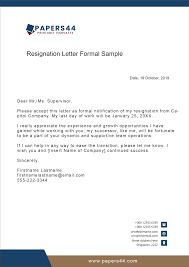 The resignation letter ends on a positive note and is polite and professional. Professional Resignation Letters Formal Samples