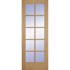 Builders Choice 32 In X 80 In 32 In Clear Pine 15 Lite French Interior Door Slab Hdcp151528 French Interior Glass Pantry Door Clear Pine Doors