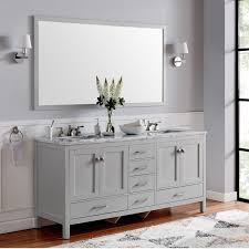 When you buy a eviva talbot 84 double bathroom vanity set online from perigold, we make it as easy as possible for you to find out when your product will be delivered. Eviva Aberdeen 84 Gray Transitional Double Sink Bathroom Vanity W White Carrara Top Overstock 18021480