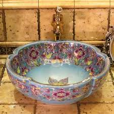 The ultimate appeal of a farmhouse fireclay sink is its durable, deep, and spacious basin, which adds a touch of timeless vintage style. Europe Vintage Style Art Porcelain Countertop Basin Sink Handmade Ceramics Countertop Basin Bathroom Vessel Sinks And Vanities