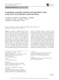 Maybe you would like to learn more about one of these? Composition Potential Emissions And Agricultural Value Of Pig Slurry From Spanish Commercial Farms Request Pdf