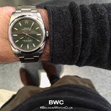 On The Wrist Rolex Oysterperpetual In 34mm Ref 114200 One Of The Few Op Models With The Green Olive Dial Will Rolex Reveal A 36mm And 39mm Version Uhren