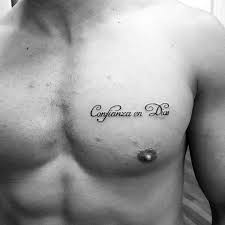 Lettering Script Small Guys Chest Tattoo Small Chest Tattoos Chest Tattoo Men Chest Tattoo