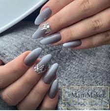 40 Grey Nails Design Ideas The Glossychic Grey Nail Designs Silver Nails Gray Nails