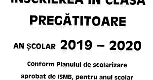 Structura, vacante si alte modificari. ConsorÅ£iul MÄrÅ£isor Inscrierea In Clasa Pregatitoare Pentru Anul Scolar 2019 2020