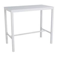 Shop for bar table outdoor online at target. Temple Webster White Kos Rectangular Aluminium Outdoor Bar Table