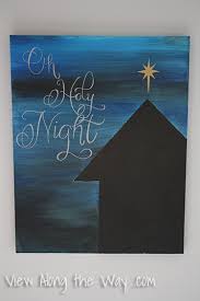 Easy christmas tree painting on canvas. Diy Christmas Canvas Take 2 View Along The Way