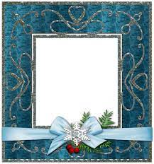 Blue Transparent Christmas Photo Frame Cornici Natale