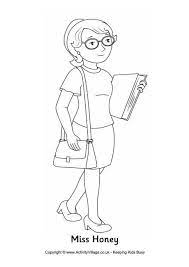 The #1 website for free printable coloring pages. Miss Honey Colouring Page Matilda Roald Dahl Roald Dahl Roald Dahl Day