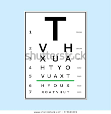 Eyes Test Chart Tests Adult Childrens Stock Vector Royalty