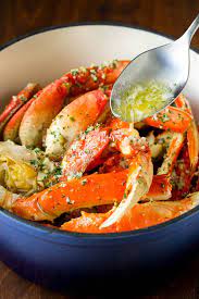Cook, covered, until shells are bright. Crab Legs With Garlic Butter Dinner At The Zoo