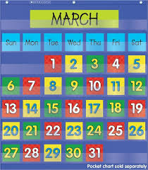 Scholastic Calendar Dates Pocket Chart Add Ons 2 Colored Sets Of Dates Pocket Chart Scholastic Teachers Calendar Time