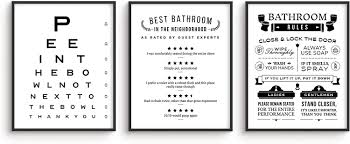4.9 out of 5 stars 187 Amazon Com Haus And Hues Funny Bathroom Signs Bathroom Wall Art Set Of 3 Funny Bathroom Wall Art Prints Funny Bathroom Decor Bathroom Signs Decor Funny Bathroom Art Bathroom Rules 8 X10