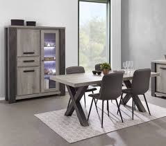 Lorsque nous désirons acheter une nouvelle table à manger, il est impératif de savoir stable et durable : Salle A Manger Moderne Vaisselier A Led Chene Gris Lionel