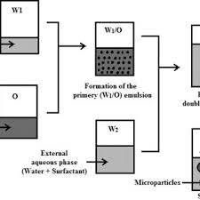 preparation of microparticles by the double emulsion solvent