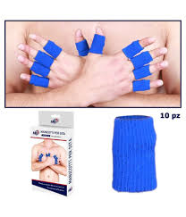 SUPPORTI PROTEZIONE DITA DITO ELASTICI PER PALLAVOLO PALLACANESTRO BASKET  BLU