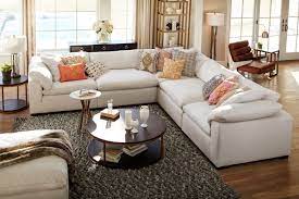 Christopher knight, ashley furniture, furniture of america Plush Feathered Comfort 5 Piece Sectional Sofa Ivory White In 2021 Value City Furniture Home Living Room Home Decor