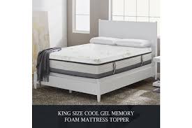 Mattress king size 10 inch gel memory foam mattress bed mattress in a box king. Cool Gel Infused Memory Foam Mattress Topper Bamboo Underlay Cover Bedding 10cm King Size