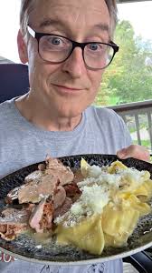 Grilled pork tenderloin with butternut squash ravioli