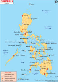 What are some major geographic features of the philippines? Airports In Philippines Philippines Airports Map