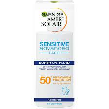 Detailed description dry spray expert protection spf 50 +. Garnier Ambre Solaire Sensitive Advanced Face Super Uv Fluid Spf 50 40 Ml