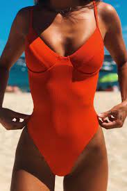 One Piece Ribbed High Leg Push Up Underwire Swimsuit So028 In 2021 One Piece Swimsuit Flattering One Piece Swimsuit Red One Piece Swimsuit Trendy