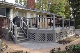 Trex lattice comes standard with a smooth matte white or black finish that is ready to provide many years of carefree enjoyment and beauty. Trex Gravel Path Gray Railing Lattice The Look Of Your Deck Is All In The Details Give Your Deck A Unique Flair Deck Lattice Under Deck Trex Gravel Path Deck