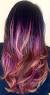 Burgundy Red Hair With Purple Highlights