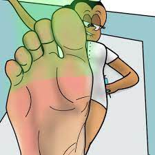 In dennis the menace, the titular menace, while not normally seeming this way, does occasionally seem like this.in a 2004 comic, he did a menace race barefoot, unlike his running mates, and also in 2004, there was a comic where he, walter, and sergeant slipper stuck their bare feet (or attempted to, at least) in front of a new restaurant. The Casagrandes Marias Smelly Feet Pov By Superman123462a On Deviantart