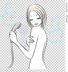 Too much could be overpowering, but a dab of a classy scent can help. A Woman Taking A Shower Stock Illustration 43273723 Pixta